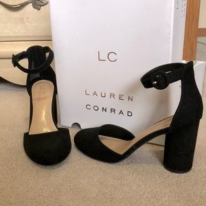 LC Lauren Conrad Black Block Heels